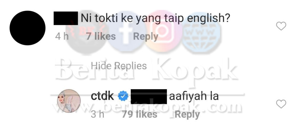 Ni Tokti ke yang taip English ? " | Berita Kopak